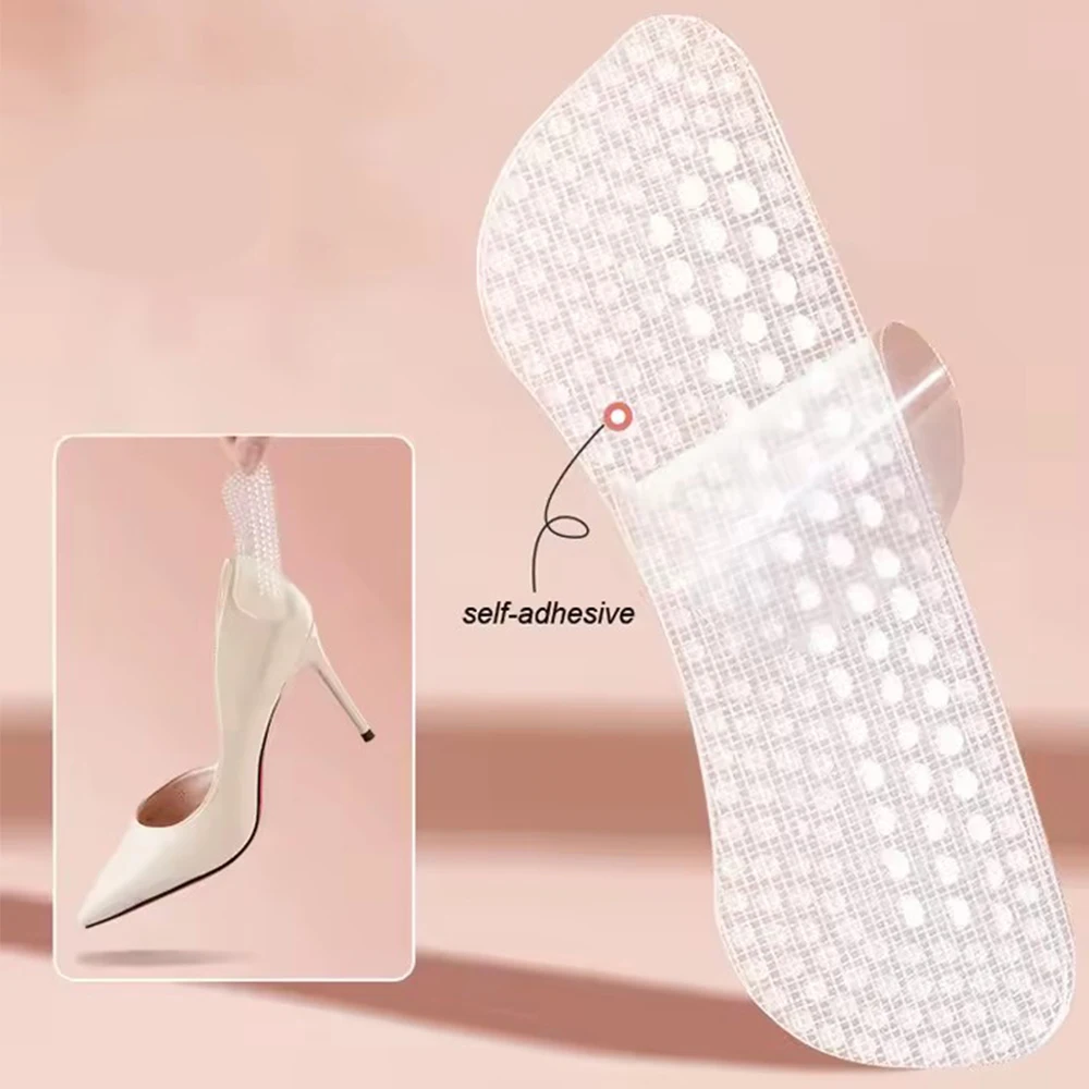 Upgrade Silicone Heel Stickers Heels Grips for Women Men Anti Slip Heel Cushions Non-Slip Inserts Pads Foot Heel Care Protector