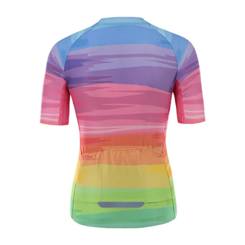 Women's Cycling Jersey Short Sleeve Full Zipper Summer Road Bike Shirts Pro Team Bicycle Clothing