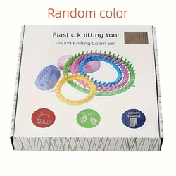 4 Size Round Plastic Scarf Knitting Loom Set For Yarn Cord Knitter DIY