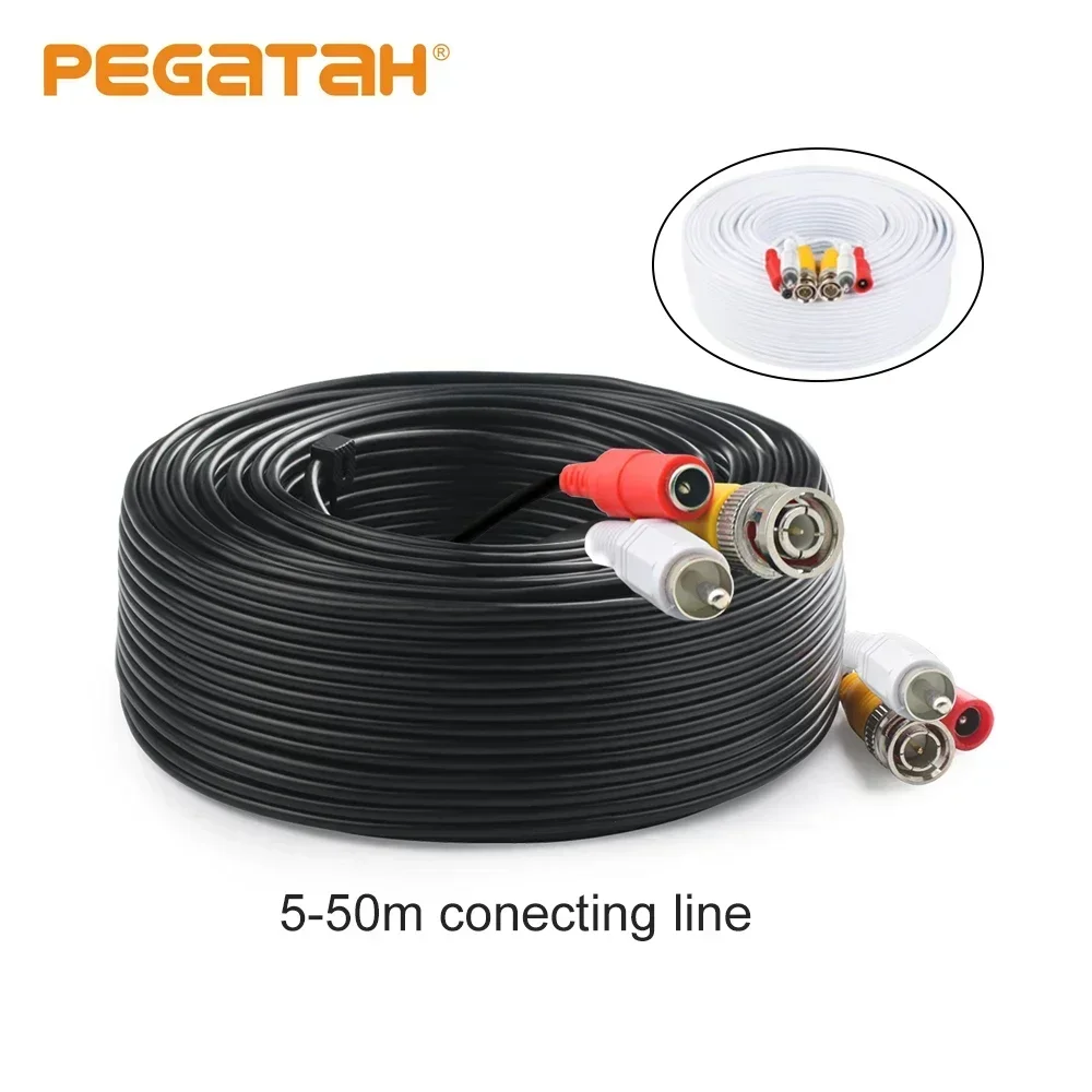 

Новый кабель BNC+RCA+DC 3-в-1: BNC-кабель для питания, видео и аудио, удлинительный кабель Plug and Play для систем видеонаблюдения CCTV.