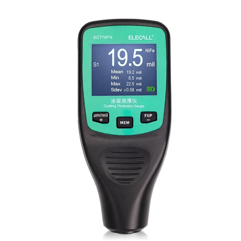 

EC776FN Digital Thickness Gauge Coating Meter Zinc Coating Metal Thickness Measure