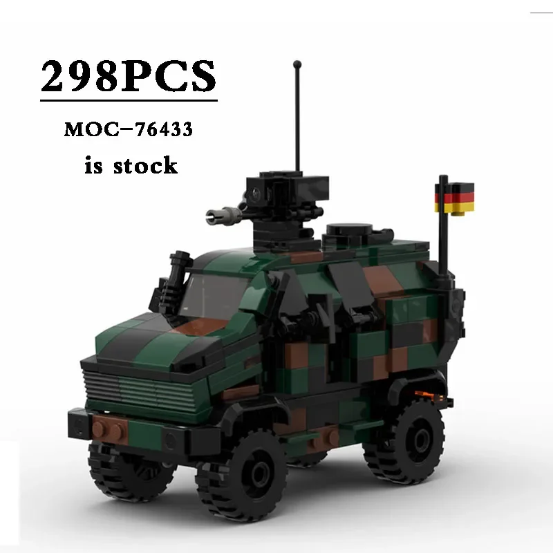 Small Truck & Cargo Personnel Carrier MOC-76433 Army Series Building Block Toys 298PCS DIY Kids Toys DIY Toys Christmas Gifts