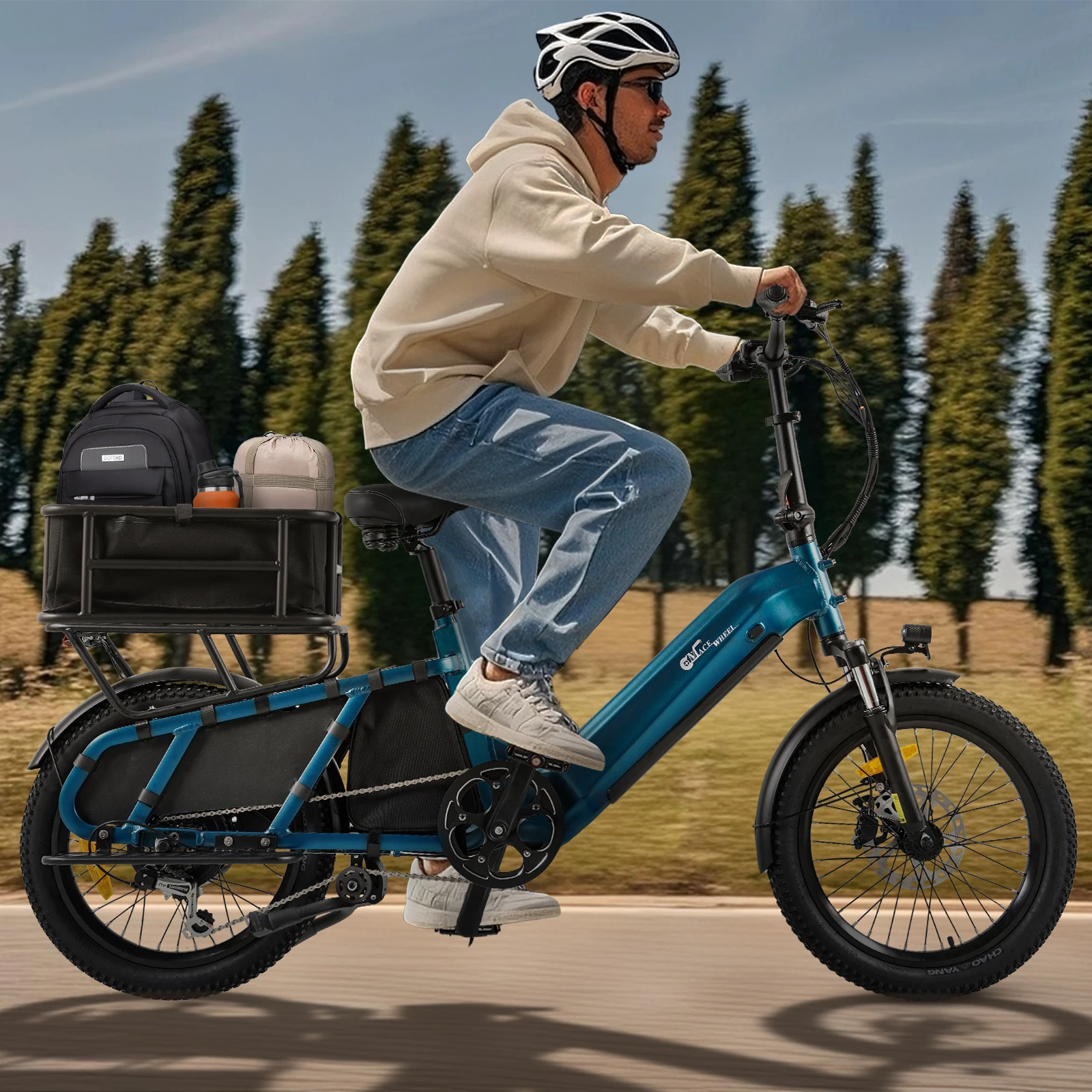 

Электрический велосипед для взрослых CMACEWHEEL HQ20, шина 20 x 2,40 дюйма, 42 км/ч, 67 км, 665 Вт PEAK 48V19AH, съемный аккумулятор, электронный велосипед