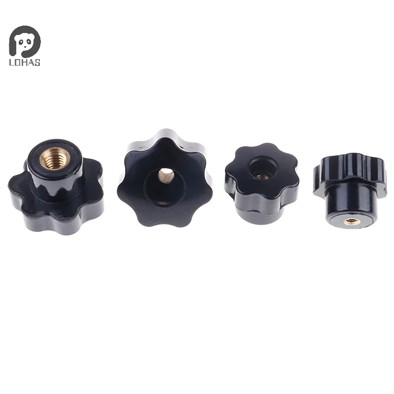 M6/M4/M5/M8 Plastic Carbon Steel Galvanization Male Thread Star Shaped Head Clamping Nuts Knob For Industry Equipment