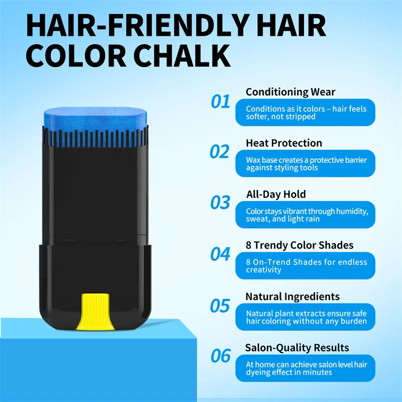 SEVICH 8 Colors Hair Color Dye Stick For Men and Women ﻿Halloween One-Time Hair Colour Wax Hair Salon Hair Care Styling Products