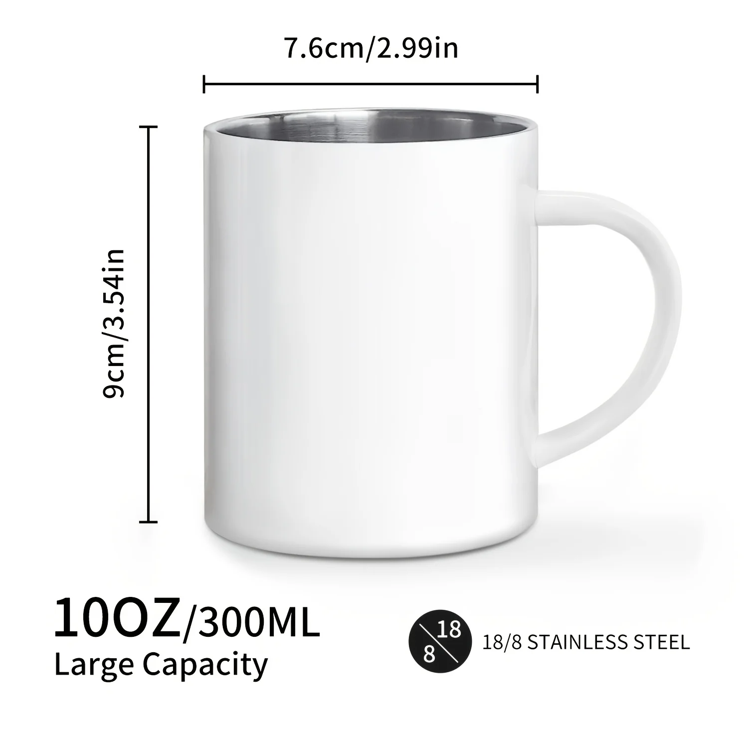 قطعة واحدة، أكواب قهوة مضحكة للتخييم كبار السن، فناجين قهوة، كوب من الفولاذ المقاوم للصدأ مع مقبض لعيد الآباء الأم، 10 أونصة #3
