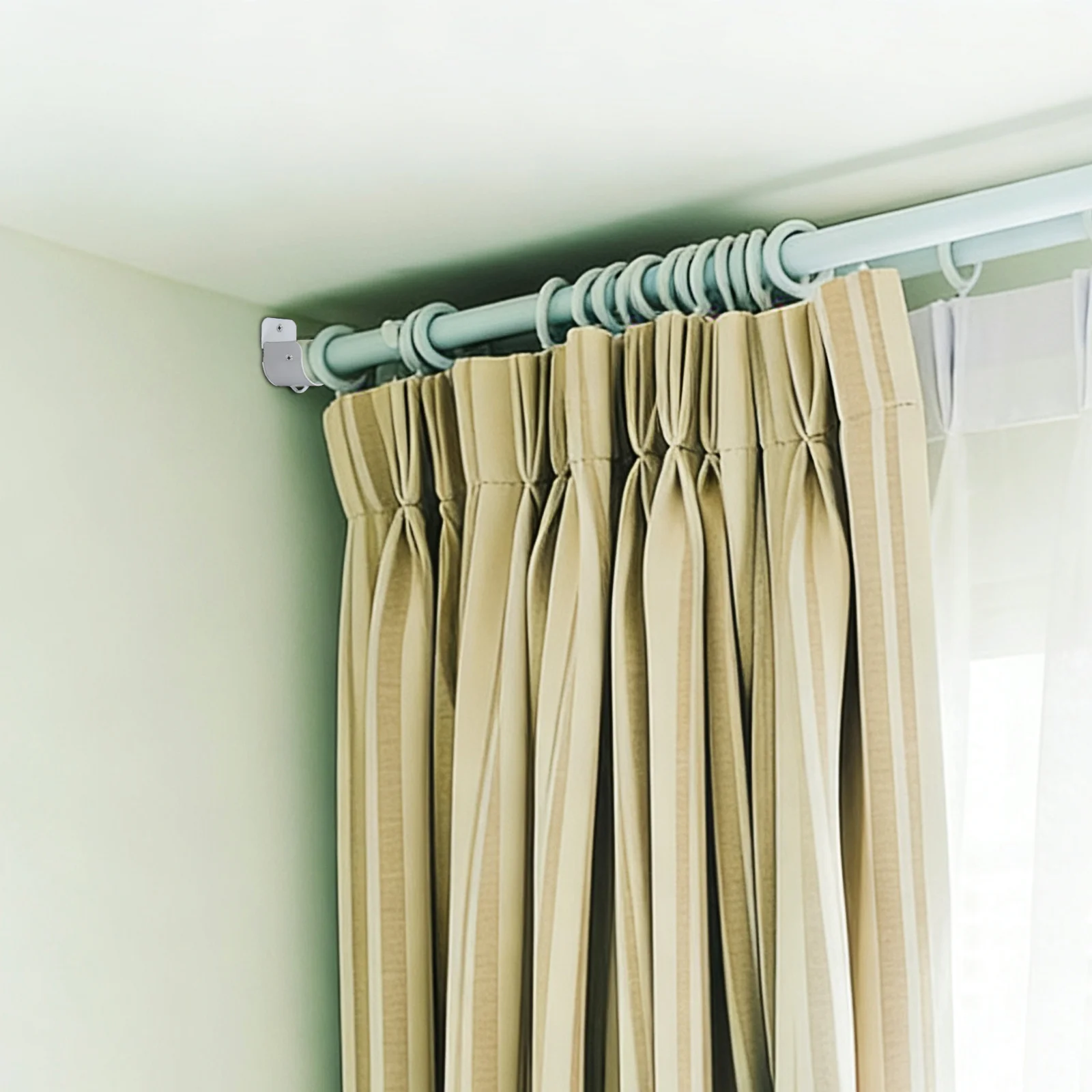 

4Pcs Rustproof Steel Wardrobe Flange Socket Closet Pipe Bracket Bathroom Rod Holder U Shape Shelf Support Towel Stand