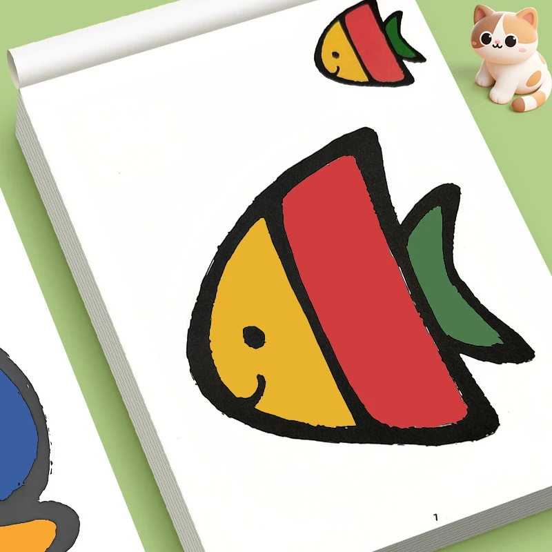 Preschool Children Cartoon Coloring Workbook,Improve Kids' Concentration, Hand-Eye Coordination and Art Sensibility