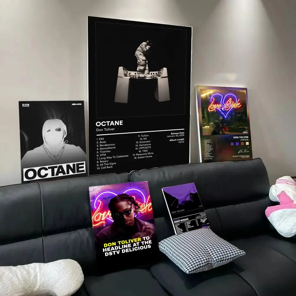 Famous Singer D-Don Toliver Poster Wall Art Poster Print Decorative Artwork for Bedroom Living Room Office Home Decoration