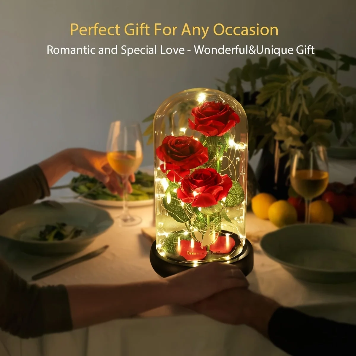 Clear plastic dome cover, DIY handmade display for preserving flowers, petals, decoration for Valentine\'s Day and Mother\'s Day