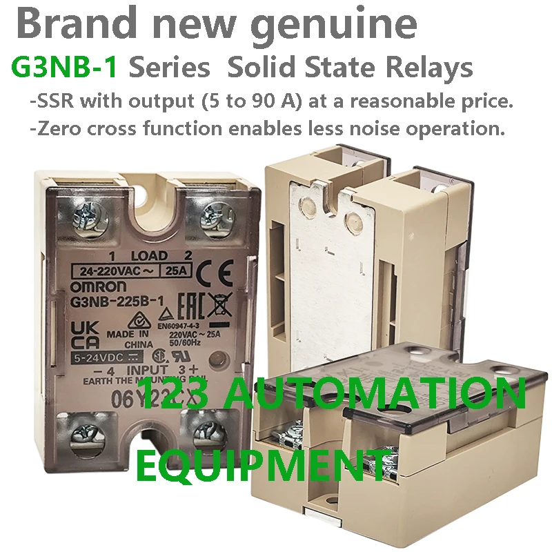 

Аутентичные новые твердотельные реле Omron G3NB-205B 210B 220B 225B 240B 275B 290B-1 SSR с выходом (5–90 А)