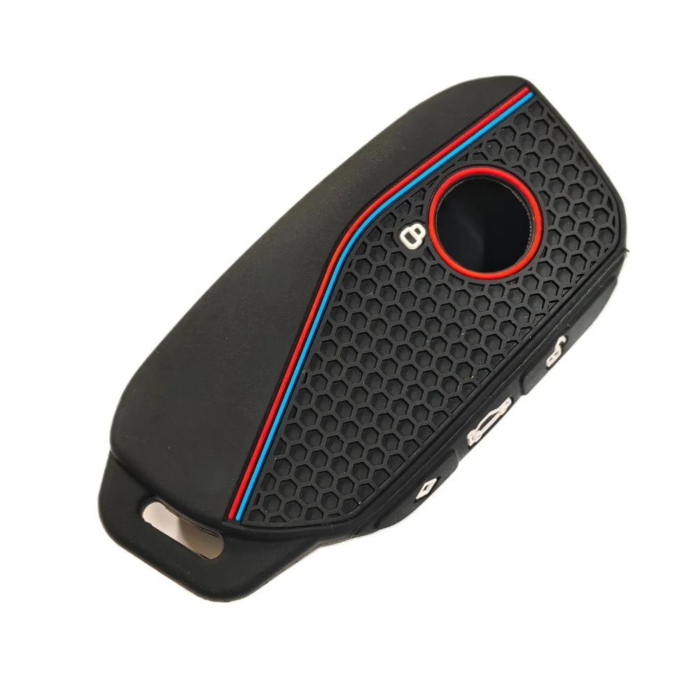 silicone holder key cover Accsesories car key case keychain for BMW Series 7 735i 740Li X7 X1 U11 2023 I7 G07 LCI XM