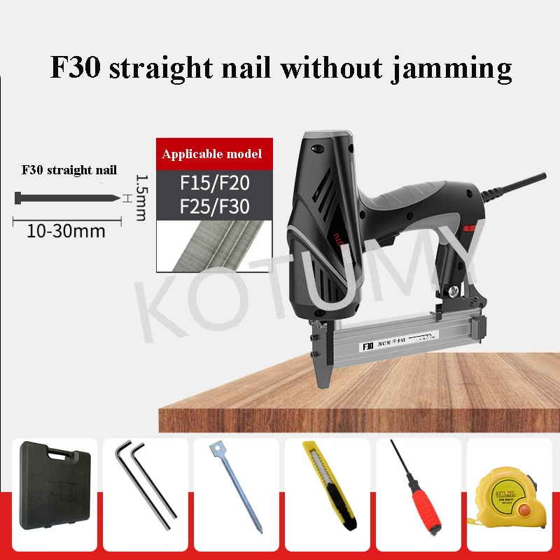 2250W F30/422 Electric Nail Gun Wood Frame Stapler Woodworking  Home Decoration DIY Toys Electric Power Tool Nailer Staple Nail