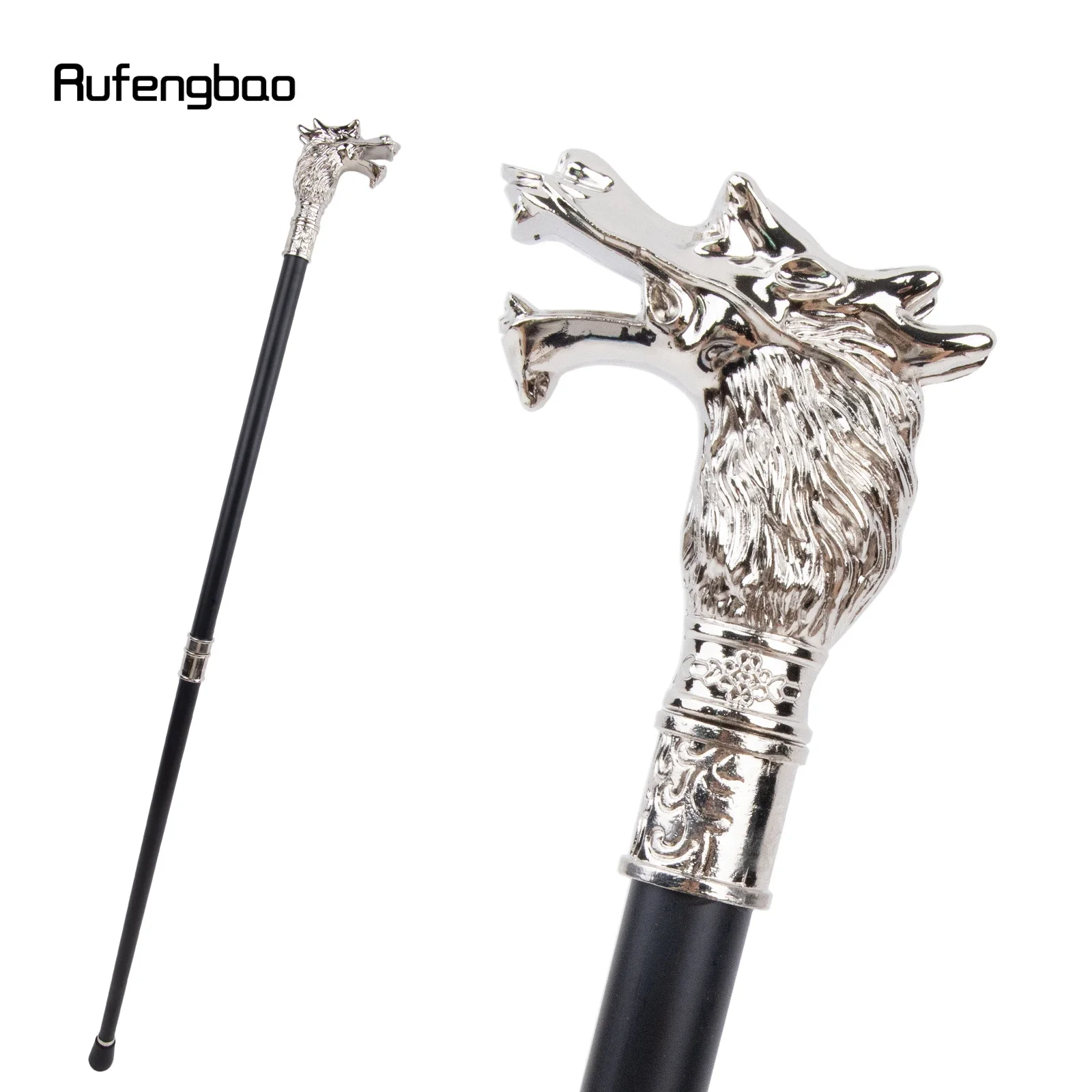 

White Luxury Dragon Head Walking Cane Fashion Decorative Walking Stick Gentleman Elegant Cosplay Cane Knob Crosier 93cm