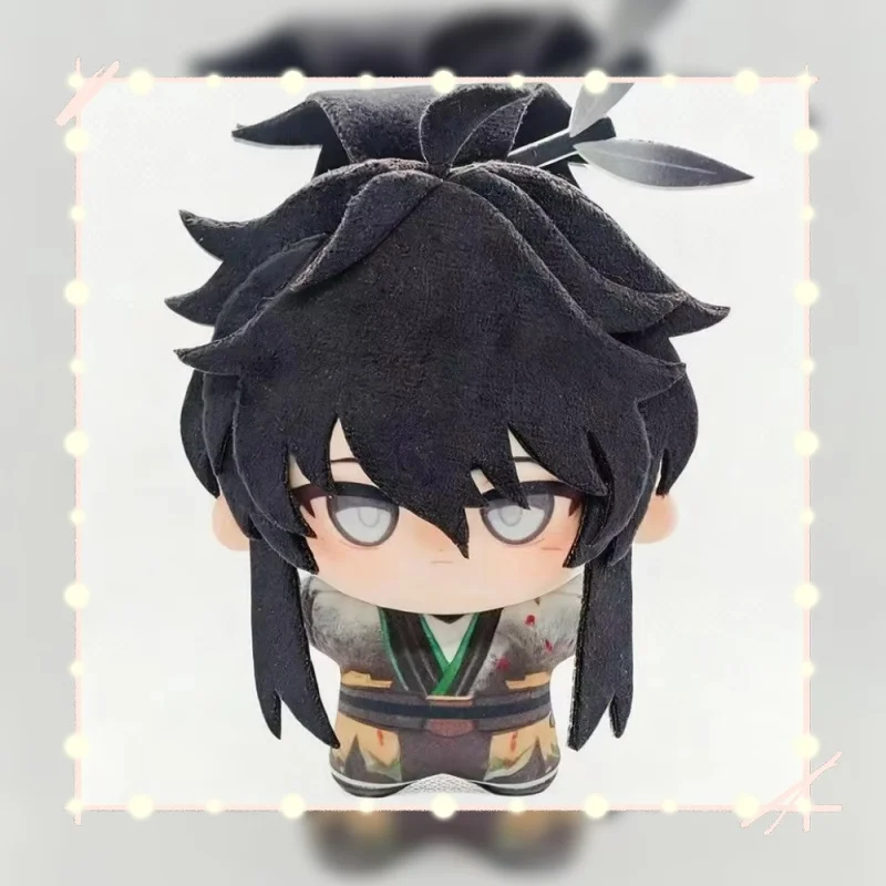 Wuthering Waves 10 cm Anime bambola di cotone Qiuyuan bel ragazzo stampato vestiti carino ciondolo giocattolo regalo per i fan