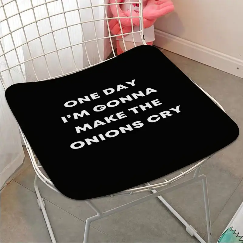 Black & White Motivational Text Art Round Meditation Cushion Stool Pad Dining Chair Tatami Seat Cushion Anti-Slip Chair Cushions