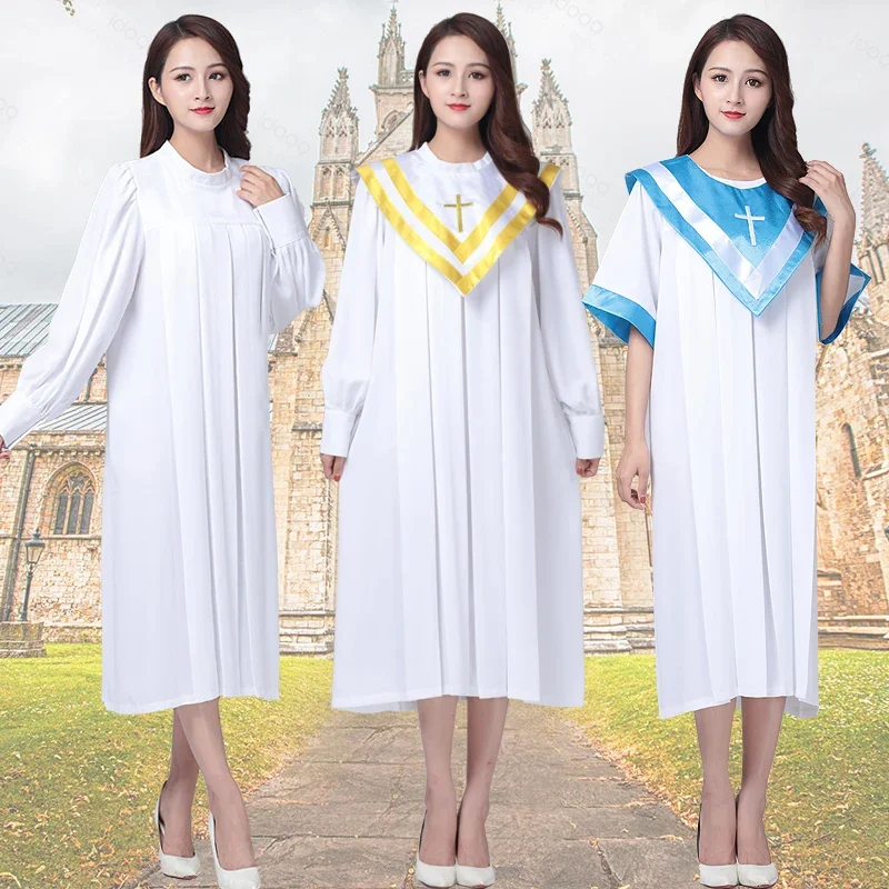 Hymn Clothing Christian Church Choir Dress Clothing Jesus Class Service Wear Wedding Hymn Holy Garments Nun Costume Christian