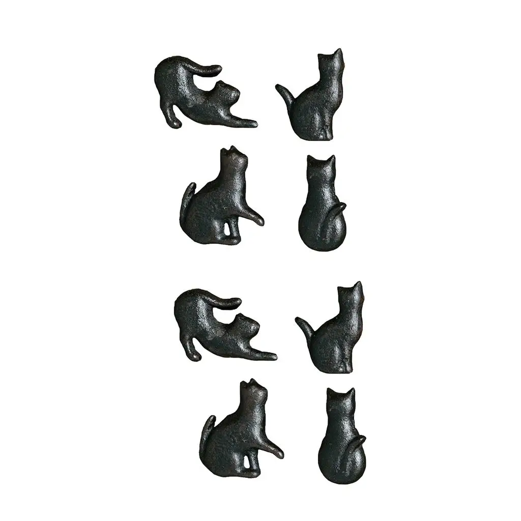 8 Uds. Perilla de puerta de muebles de armario en forma de fundición tirador de armario