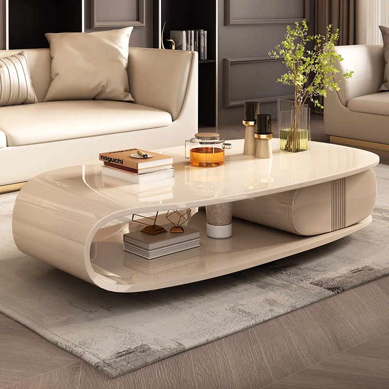 Luxury Design Coffee Table Storage Home Nordic Designer Entryways Side Table Space Saving Unique Mesa De Centro Sala Furniture - Image 2