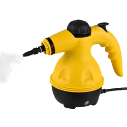 Limpiador a vapor multifuncional de 1500W, máquina de limpieza a vapor de alta temperatura de mano, interruptor amarillo, un solo engranaje