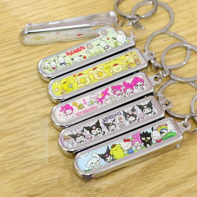 Miniso Cute Sanrio Nail Clippers Cartoon Anime Home Fold Kawaii Portable Travel Metal Nail Clipper Creative Toys for Girl Gifts