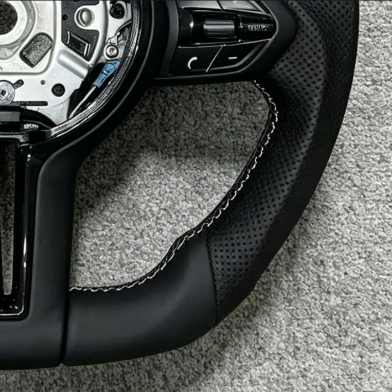 In Stock Leather Car Steering Wheel For BMW F30 F10 F15 F36 F20 F22 F25 F32 M3 M5 E46 E60 E70 E90 E91 M Sports Steering Wheel view 3