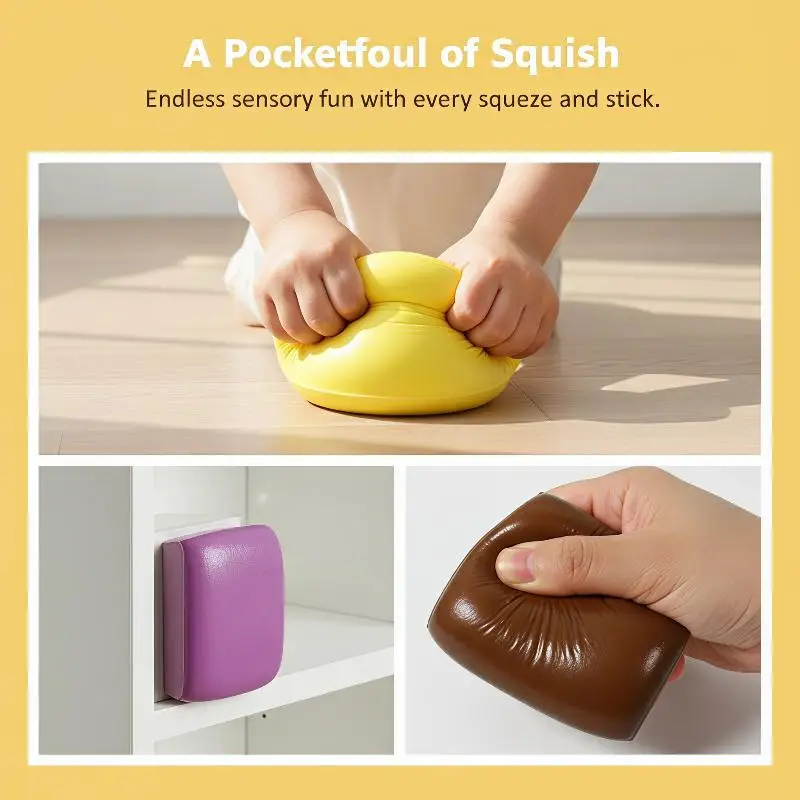 Slow Rebound Squishy Cheese Bread Toy Soft Squeeze Stress Relief Toy for Kids Adults ADHD Anxiety Gifts