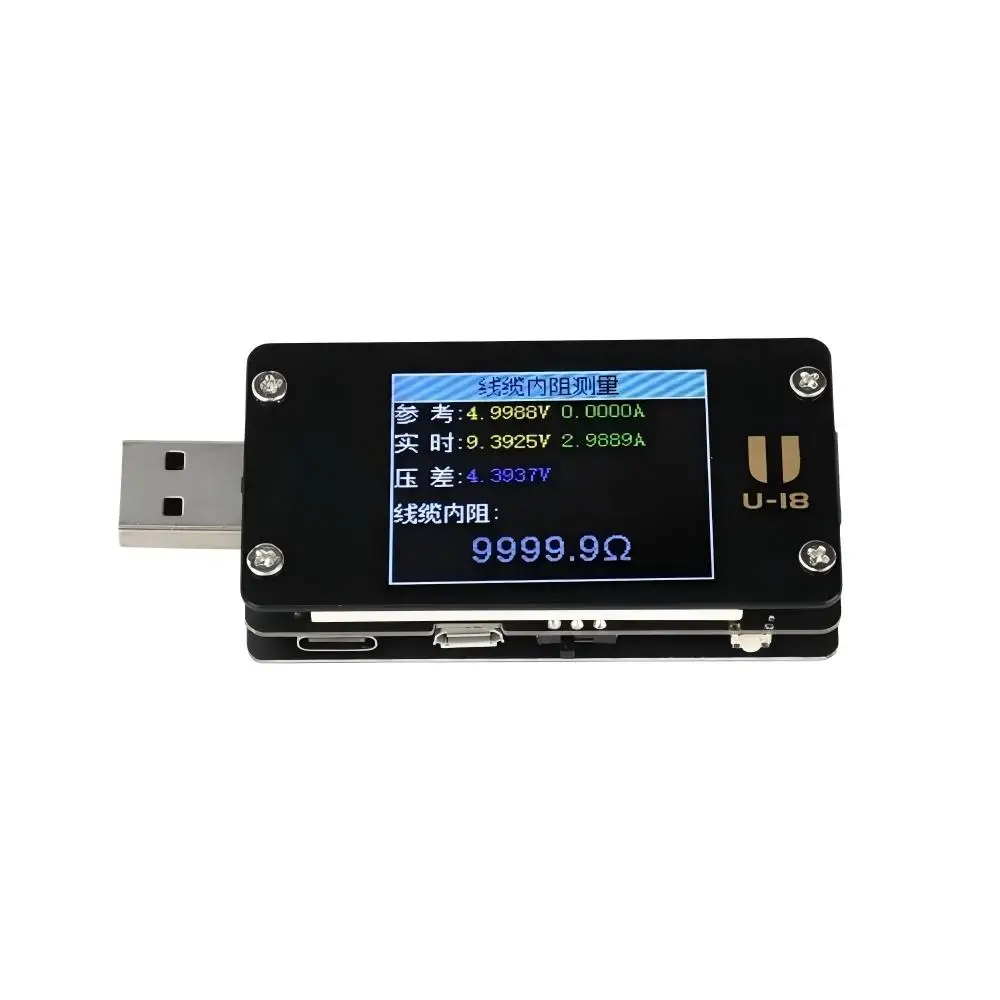 1.77 Inch HD Display PD QC 3.0 Protocol Voltage Current Tester USB Power Meter Voltage Current Tester Fast Charge Power Tester