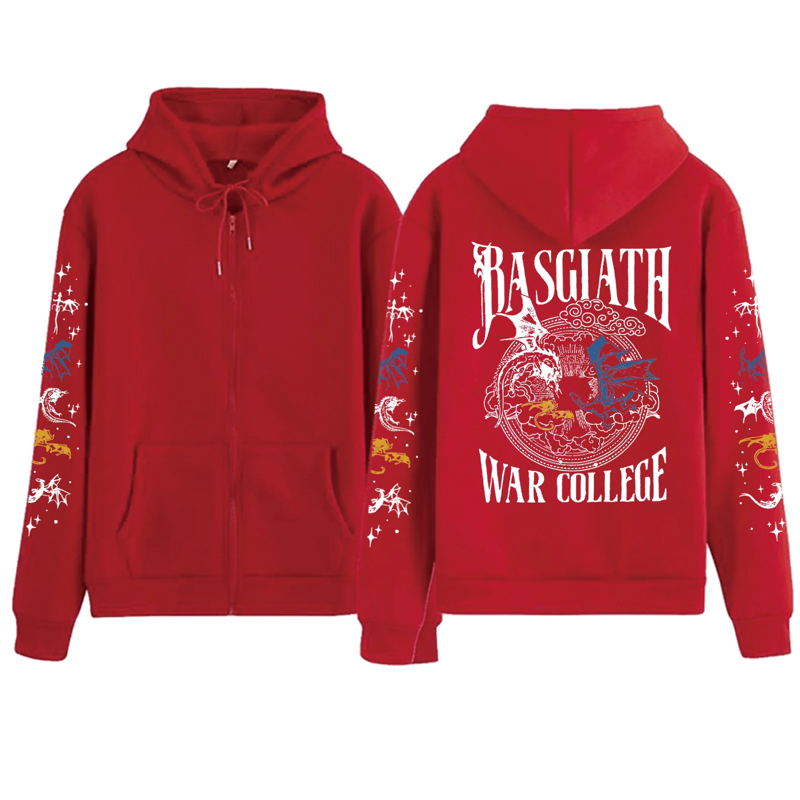 Basgiath War College Zipper Coat Hoodie Fourth Wing Dragon Rider Zipper Coat Gift for Book Lovers Unisex Gift Top