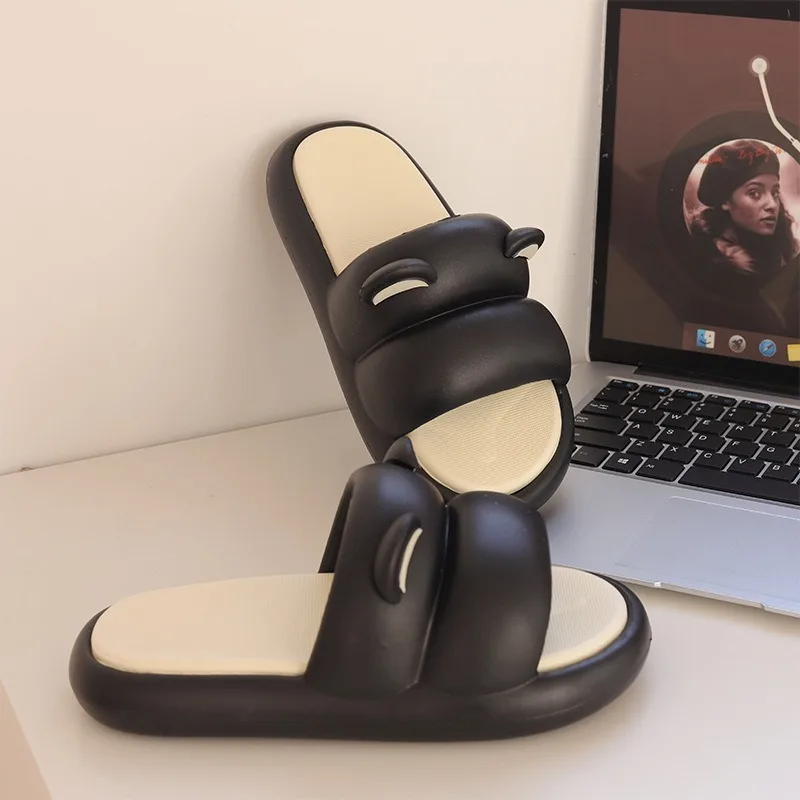 

Женские летние тапочки Cloud на толстой подошве с медведем, милые домашние сандалии, шлепанцы, пляжные нескользящие домашние туфли с героями мультфильмов