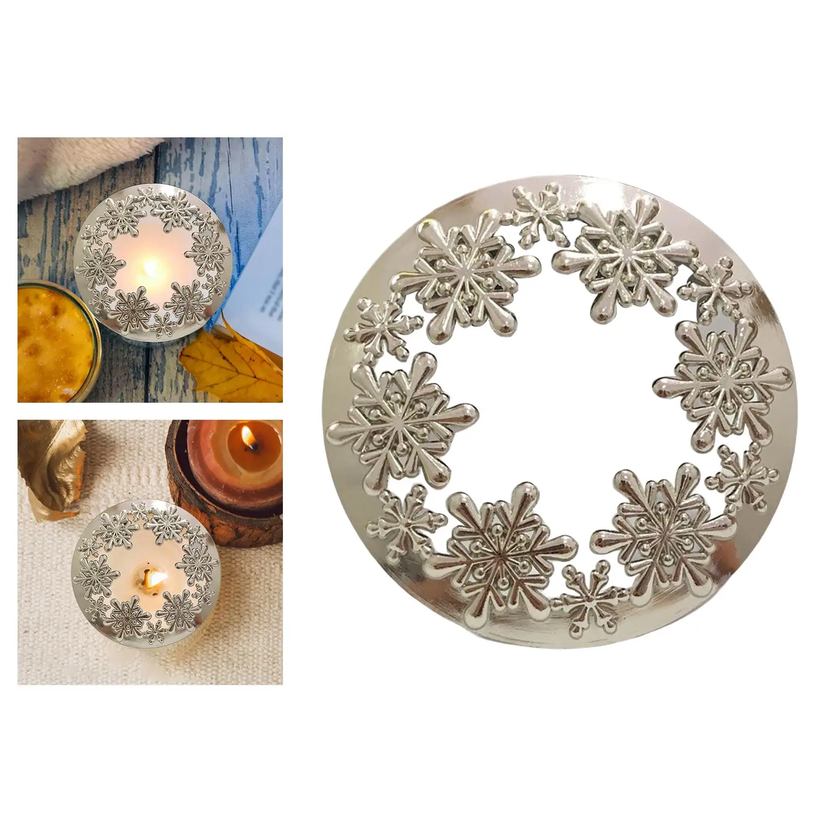 Windproof Candle Lid Topper for Jar Candle Zinc Alloy Metal Cover Shade Burn Evenly Vintage Decor for Home