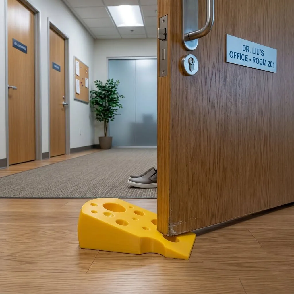 Cute cheese shaped door stopper, can also be a desktop ornament, an interesting and practical cheese door stopper - view 3