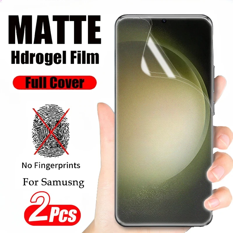 2Pcs Matte Silicone Soft Hydrogel Film for Samsung S25 S24 S23 Ultra S24 S23 Screen Protector For Samsung S25 Plus S24 S23 FE