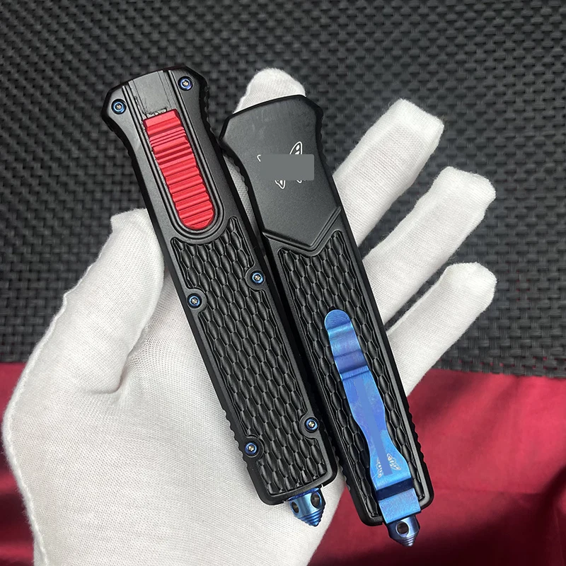 

BM 838 OTF TechKnife Черный двусторонний D2 Сталь Ручка из алюминиевого сплава Тактика самообороны EDC Кемпинг Выживание Карманный нож