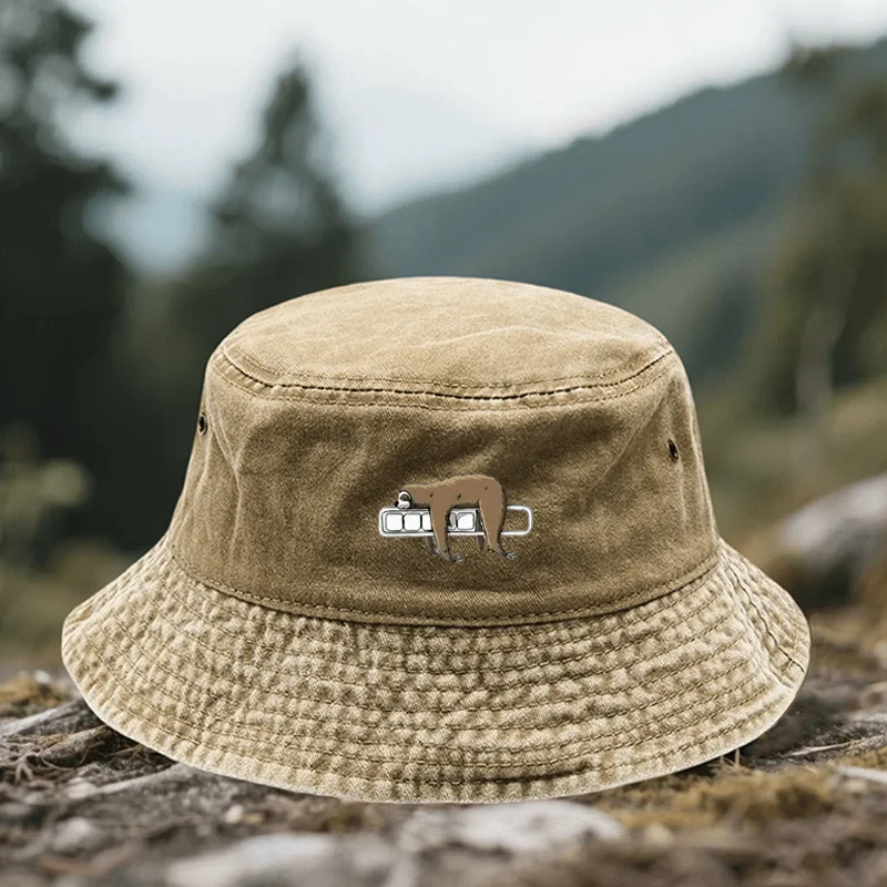 Monkey Print Adjustable Hat - Lightweight Suitable for Outdoor, Daily Wear & Christmas Outfits, Closure Pull-String with Monkey