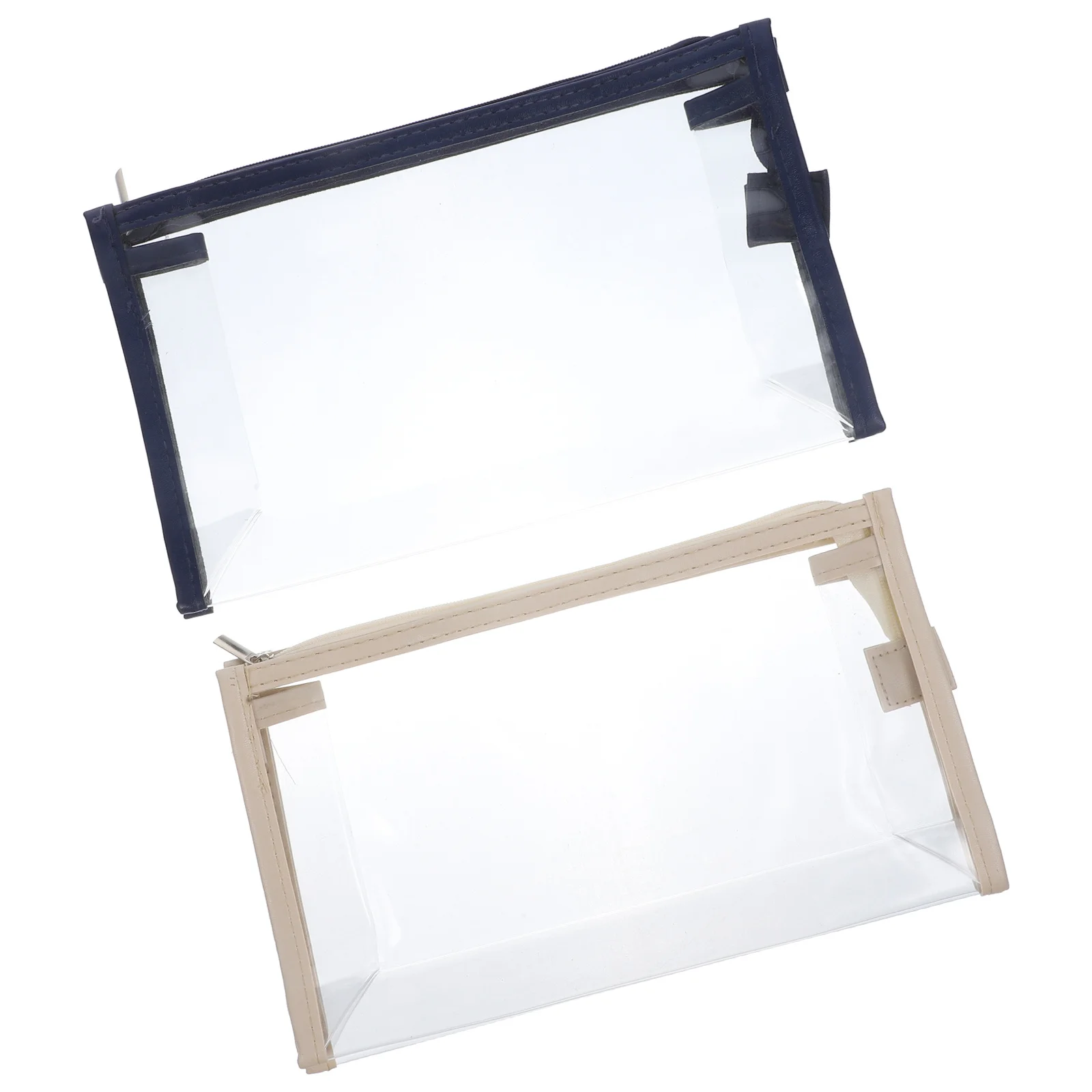 

2Pcs Pencil Case Waterproof Large Capacity Clear Portable Pen Organizer Anti-Scratch Stationery Bag Pencil Case