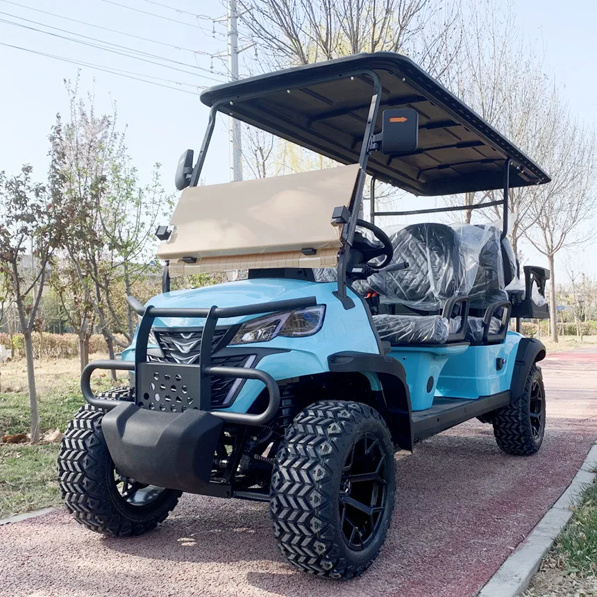 Electric Golf Cart 4/5/7KW Off-Road 48/60/72V Electric Golf Cart 4 Seats Golf Cart Multi-Color Light Flashing Free Custom Color