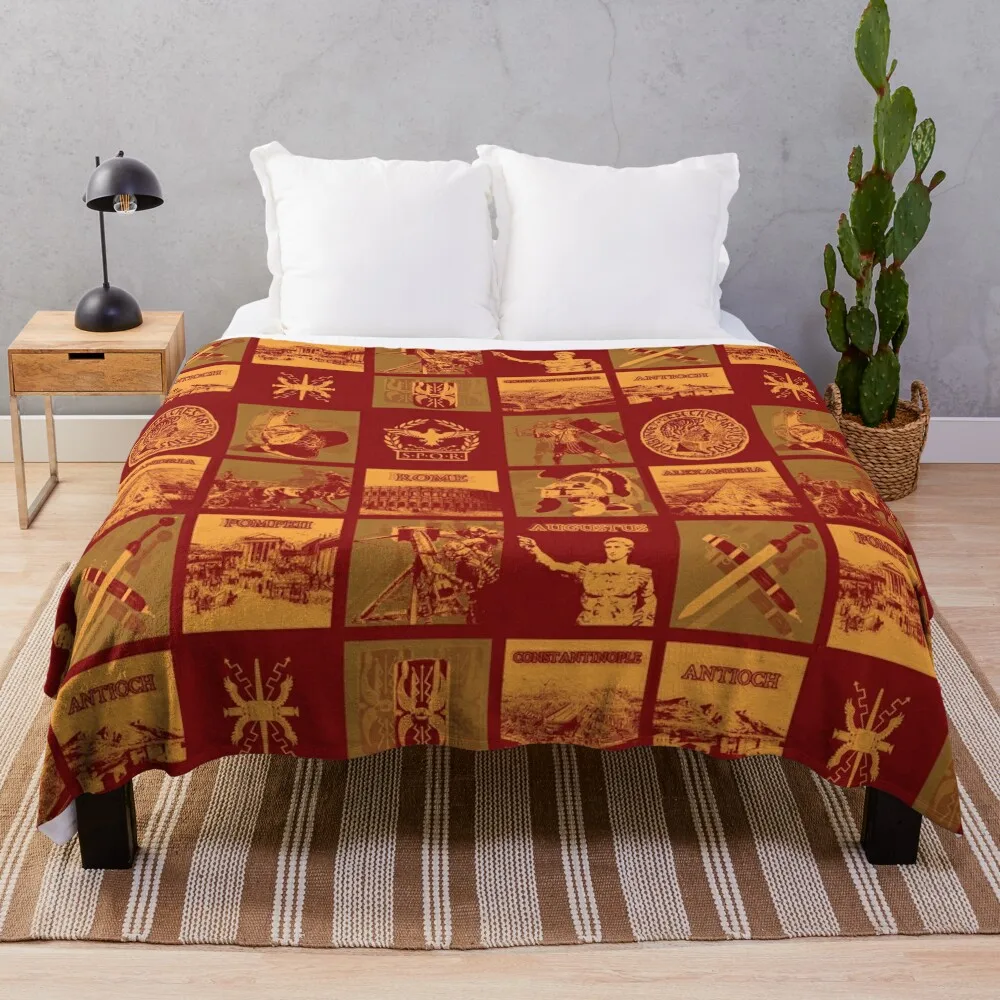 Roman Empire collage Throw Blanket Moving Fashion Sofas Plush Plaid on the sofa Blankets