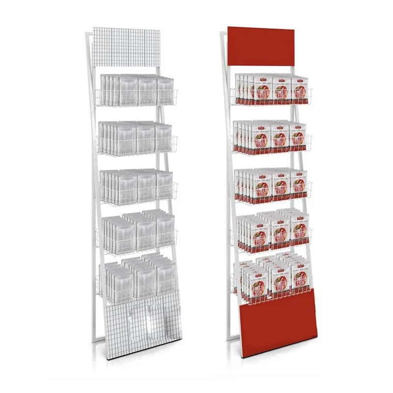 Wire making display rack shelf nail polish shelf snack shelf beauty and skin care product rack fishing rod display