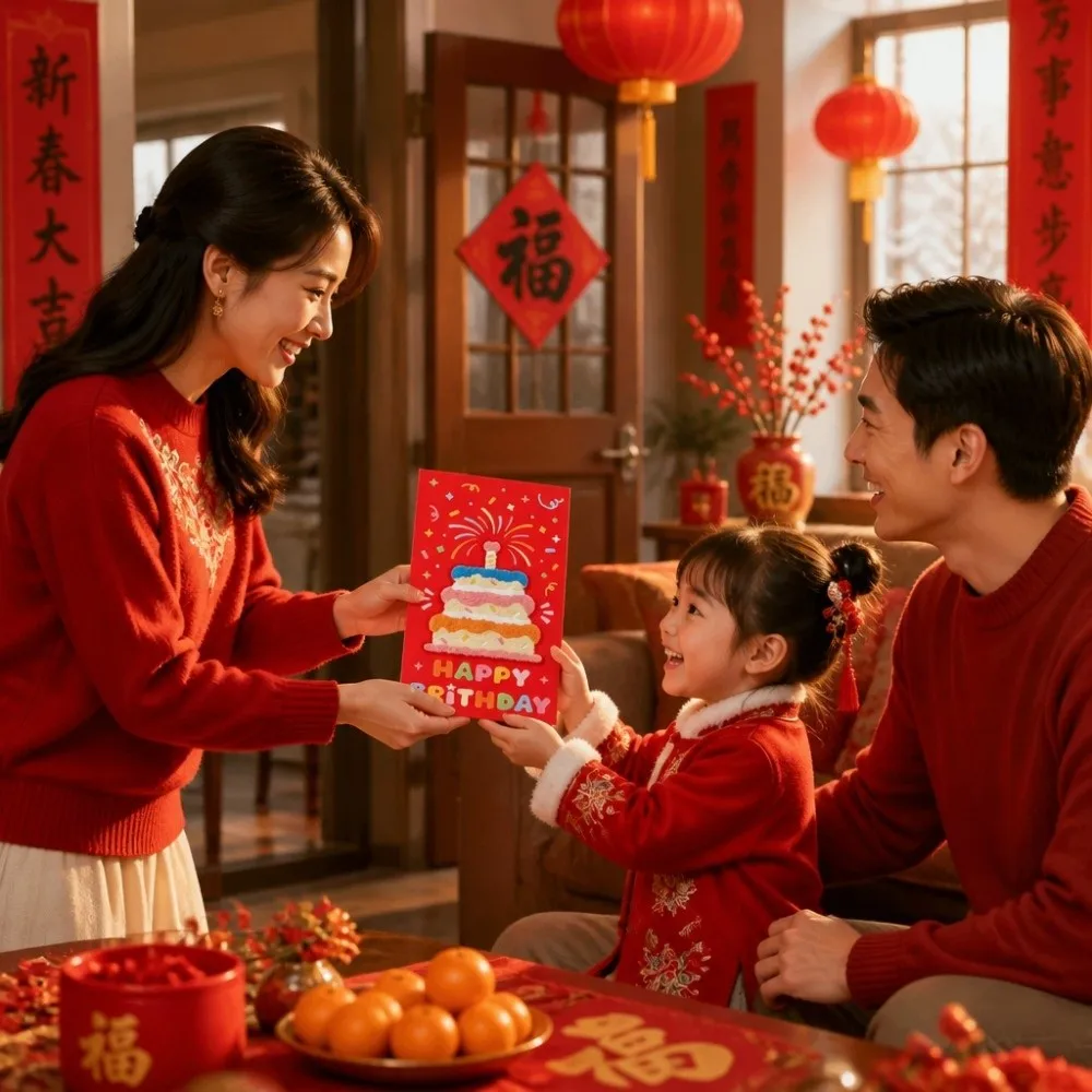DIY Cake Sticker New Year Money Envelope Paper Hongbao Blessing Fortune Pocket Chinese Style Traditional Lucky Money Bag