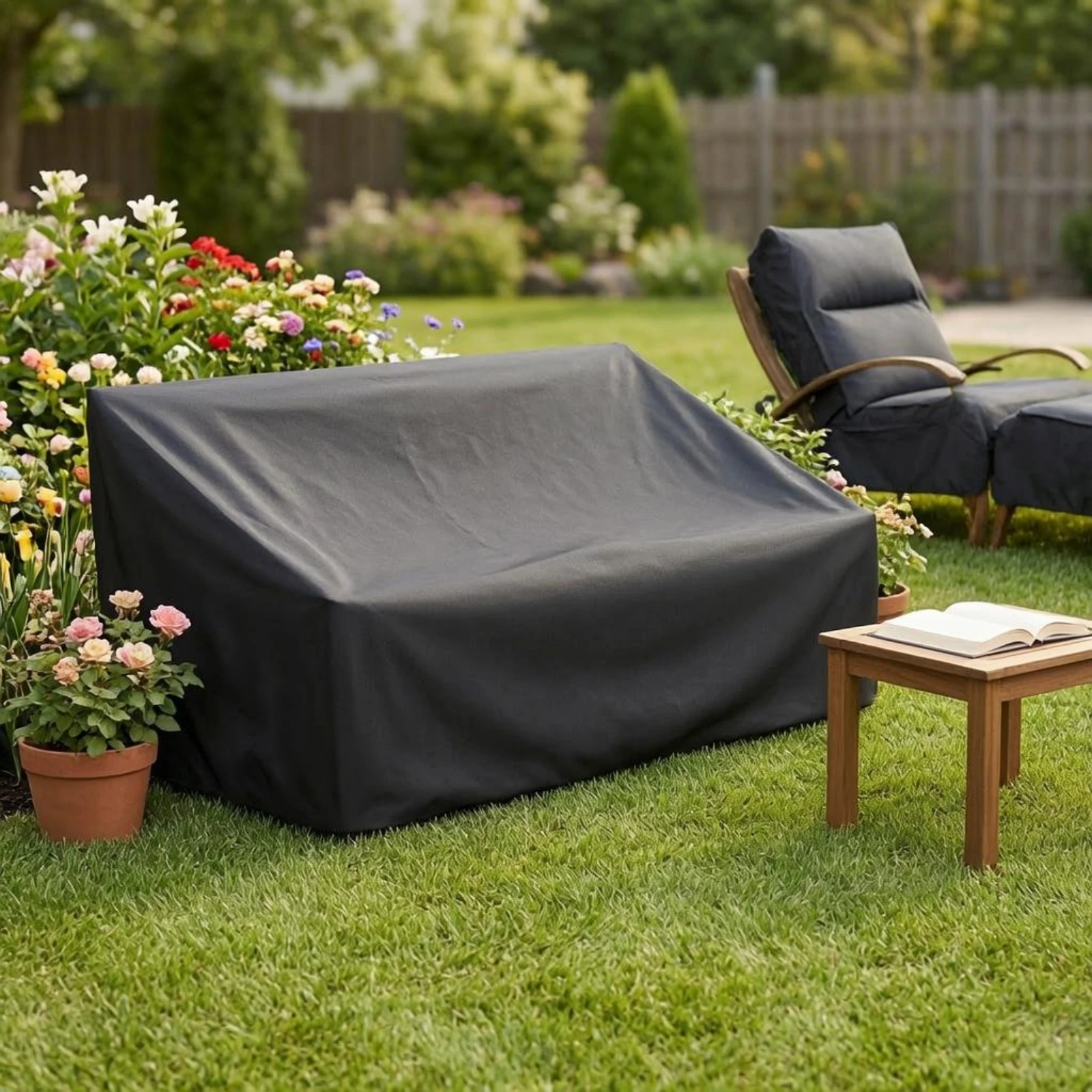 

4-Seat Sofa Cover Safeguarding Lounge Chair Cover Fitted Sofa Slipcover Box-Shaped Home Decor Contoured Fit