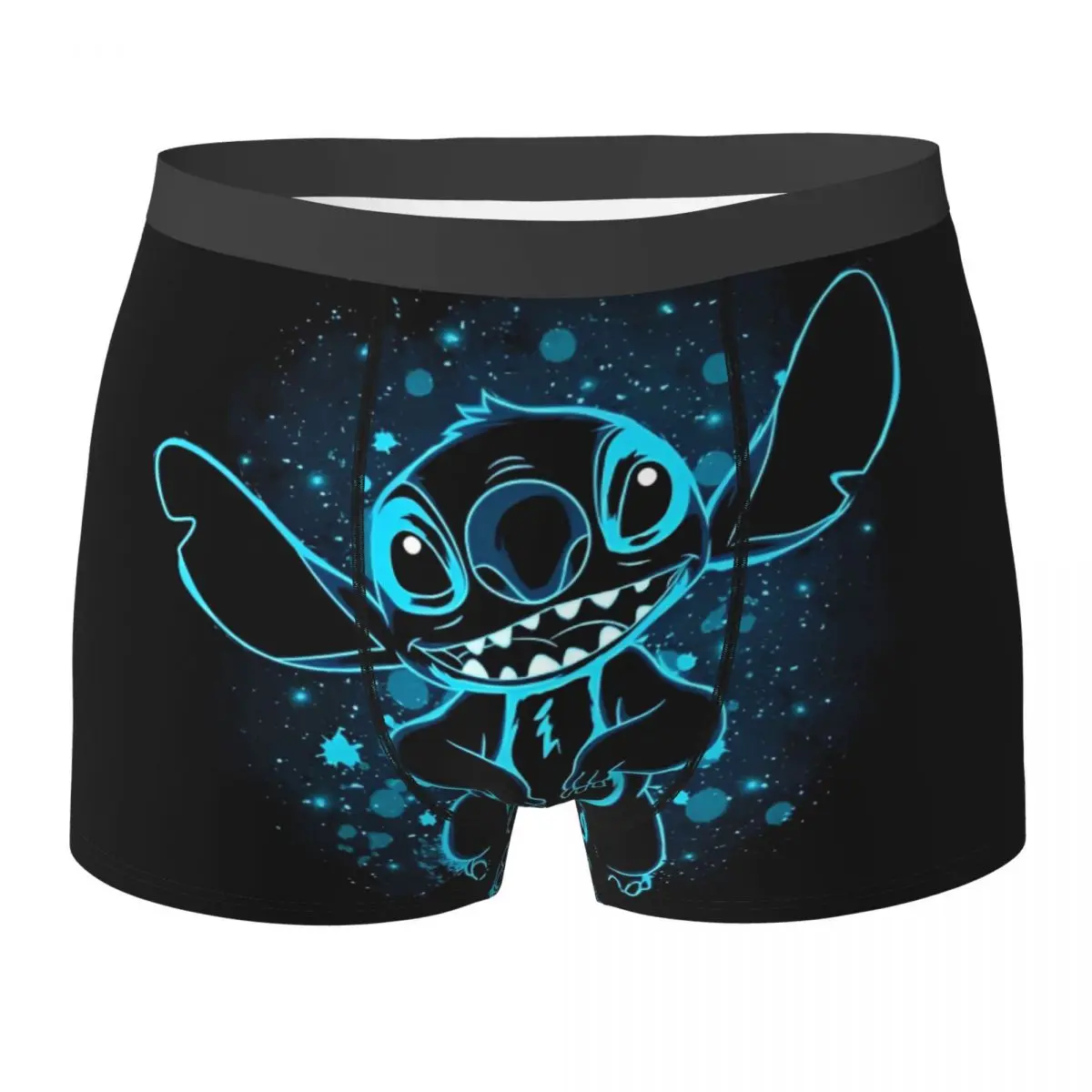 

Stitch Cartoon Trunk Ctue 3D Pouch Underwear High Quality Custom DIY Boxer Brief Comfortable Males Panties Plus Size