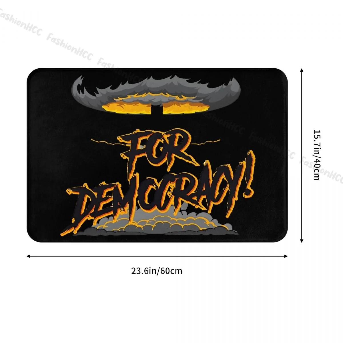 Helldivers II Games Bathroom Mat Helldivers For Democracy Doormat Flannel Carpet Entrance Door Rug Home Decor