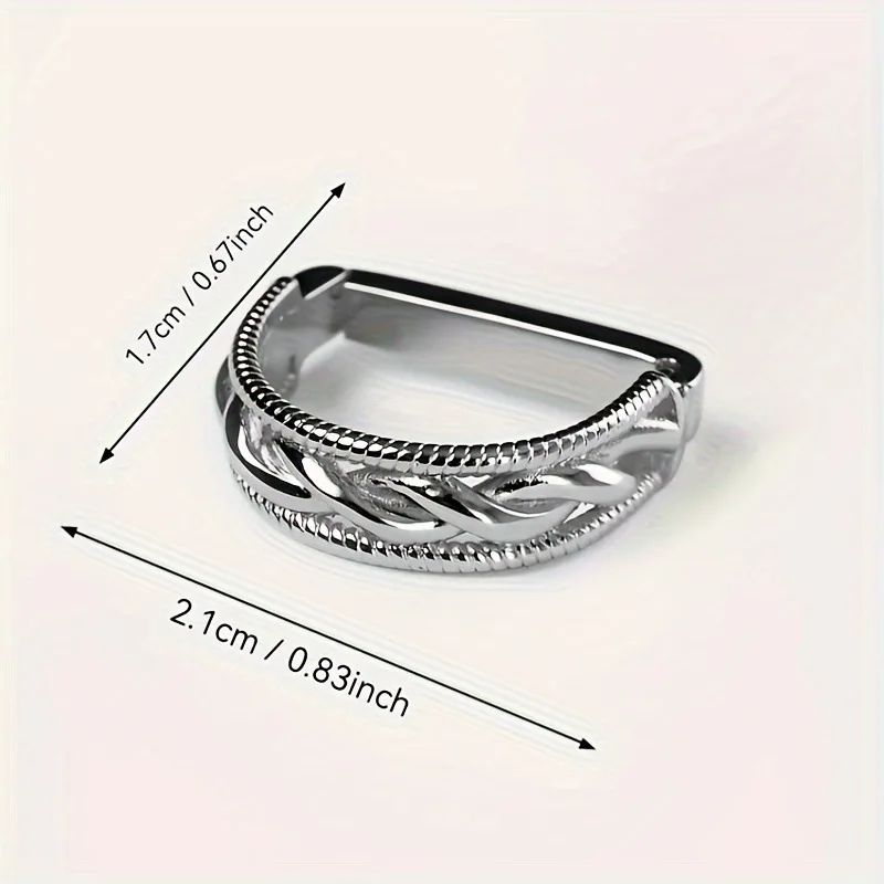 1Pc Stylish And Upscale Men'S Tie Clip, A D-Ring Tie Clasp, Perfect As A Gift For Men, Featuring A Curved Buckle Design.