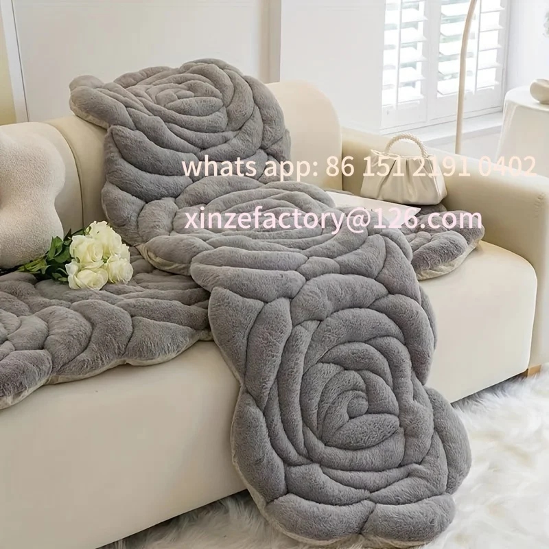 

Customizable Special-shaped Sofa Cushion Winter Thickened Sofa Cover Irregular Cushion Plush Advanced Anti-slip Cov