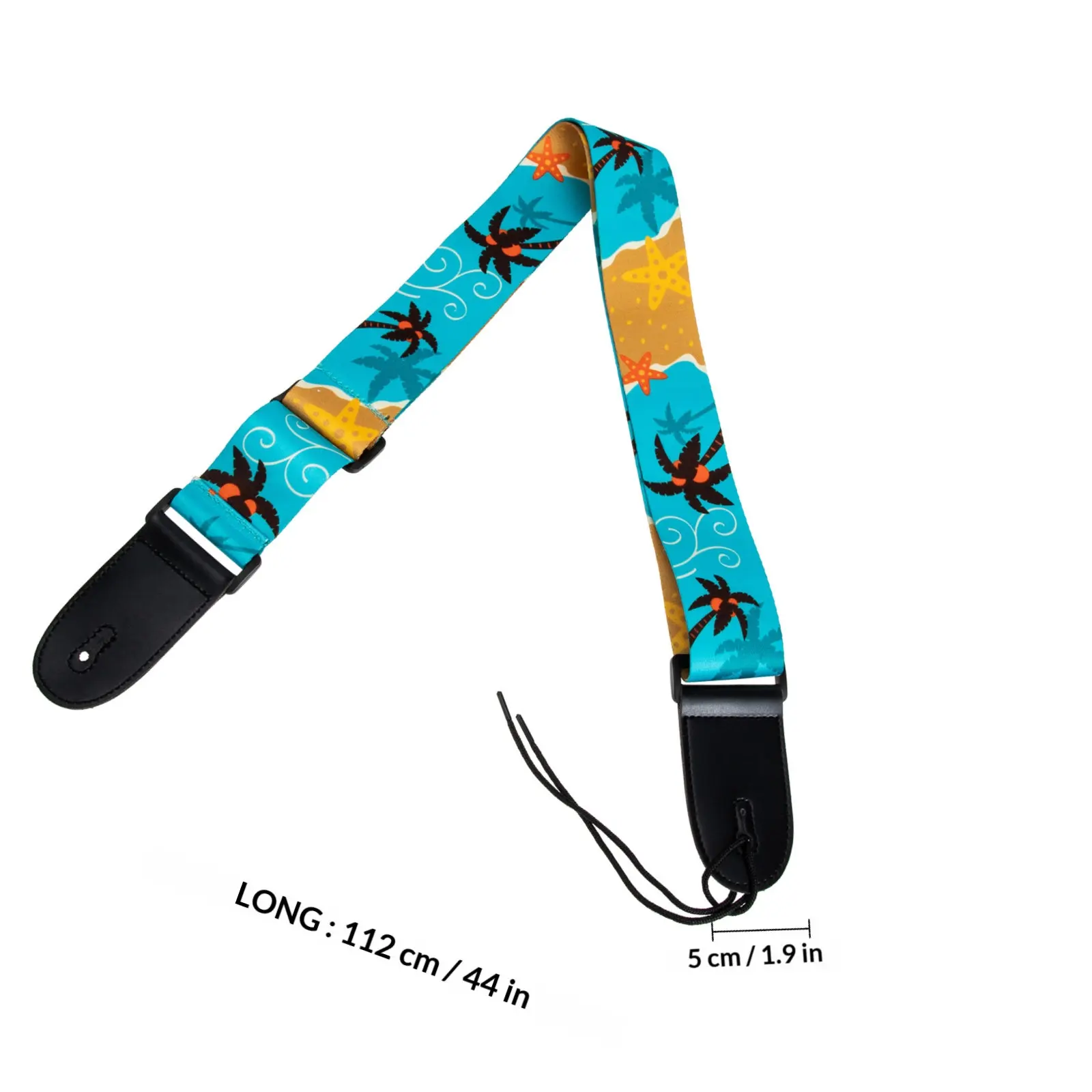 Guitar Strap Folk Style Lightweight Washed Fabric Shoulder Belt for Electric Acoustic Guitars Musician Gift