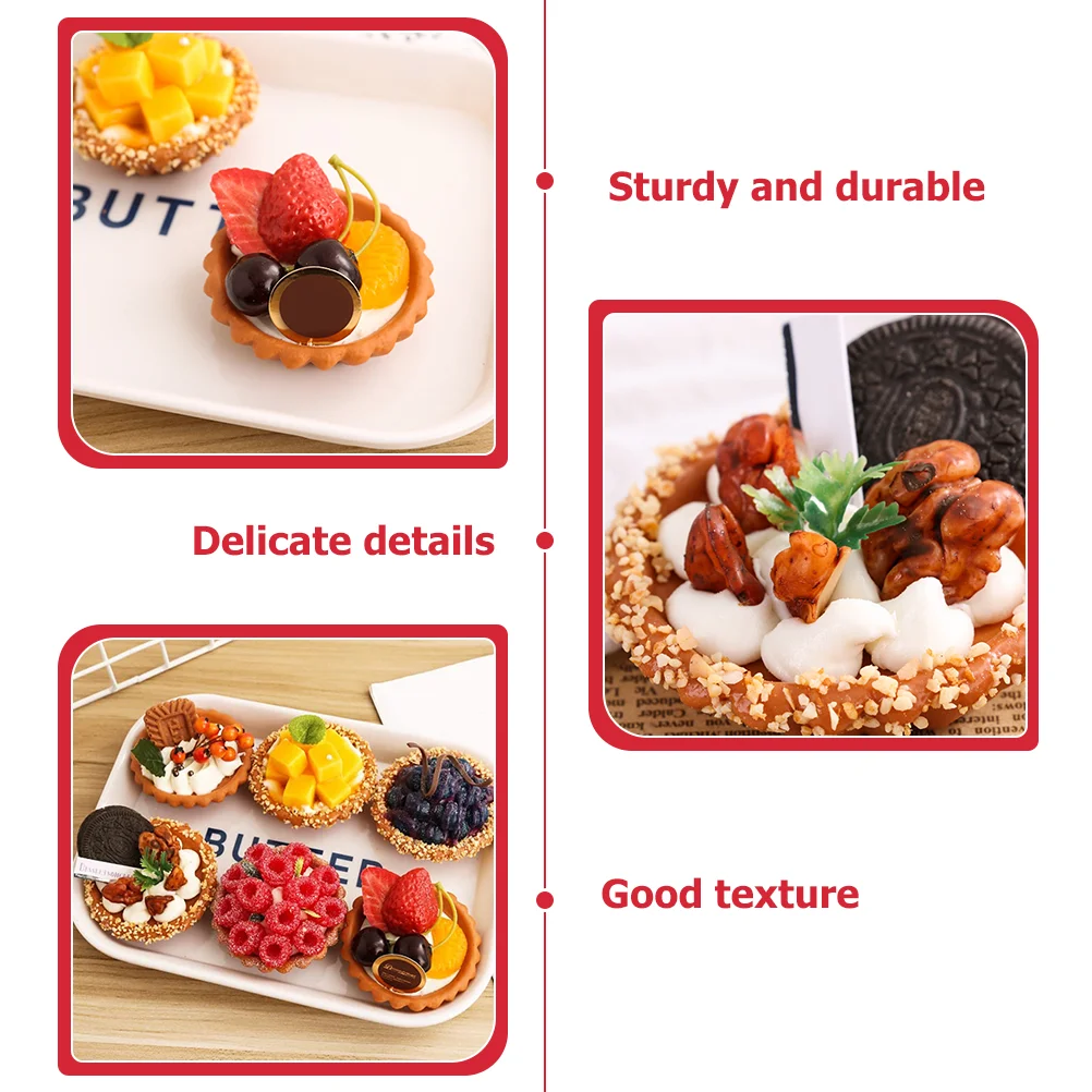 6 Pcs Home Ornament Decoration Food Dessert Shop Props with Model Child Decorations