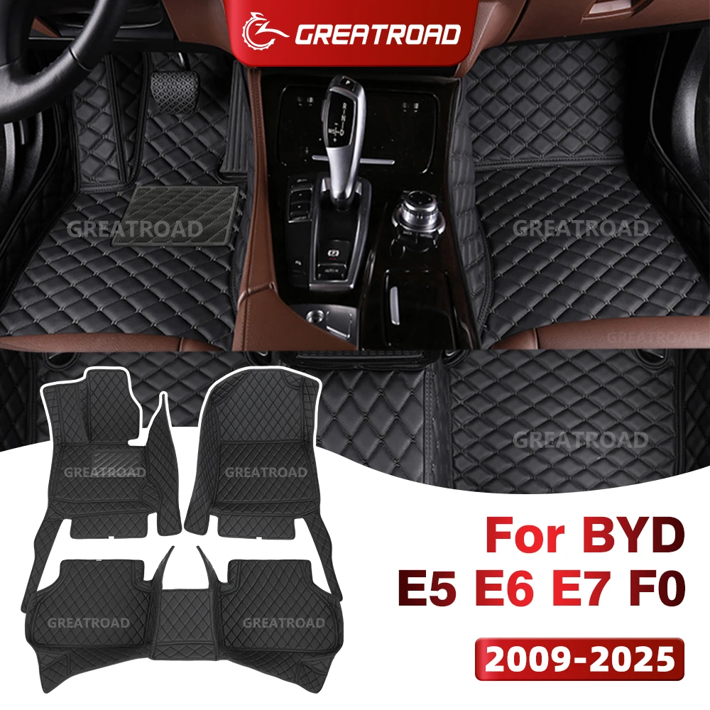 

GREATROAD For BYD BYD E5 E6 E7 F0 (5-Seat) 2009-2025 Custom Car Floor Mat Auto Carpet Cover Interior Accessories