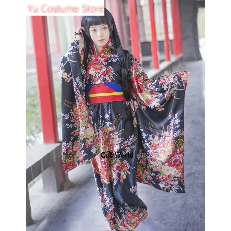 يو زي S-5XL اليابانية Jigoku Shoujo Enma Ai كيمونو يوكاتا ملابس أنيمي تأثيري ازياء4;v'5,f;6.j;8'