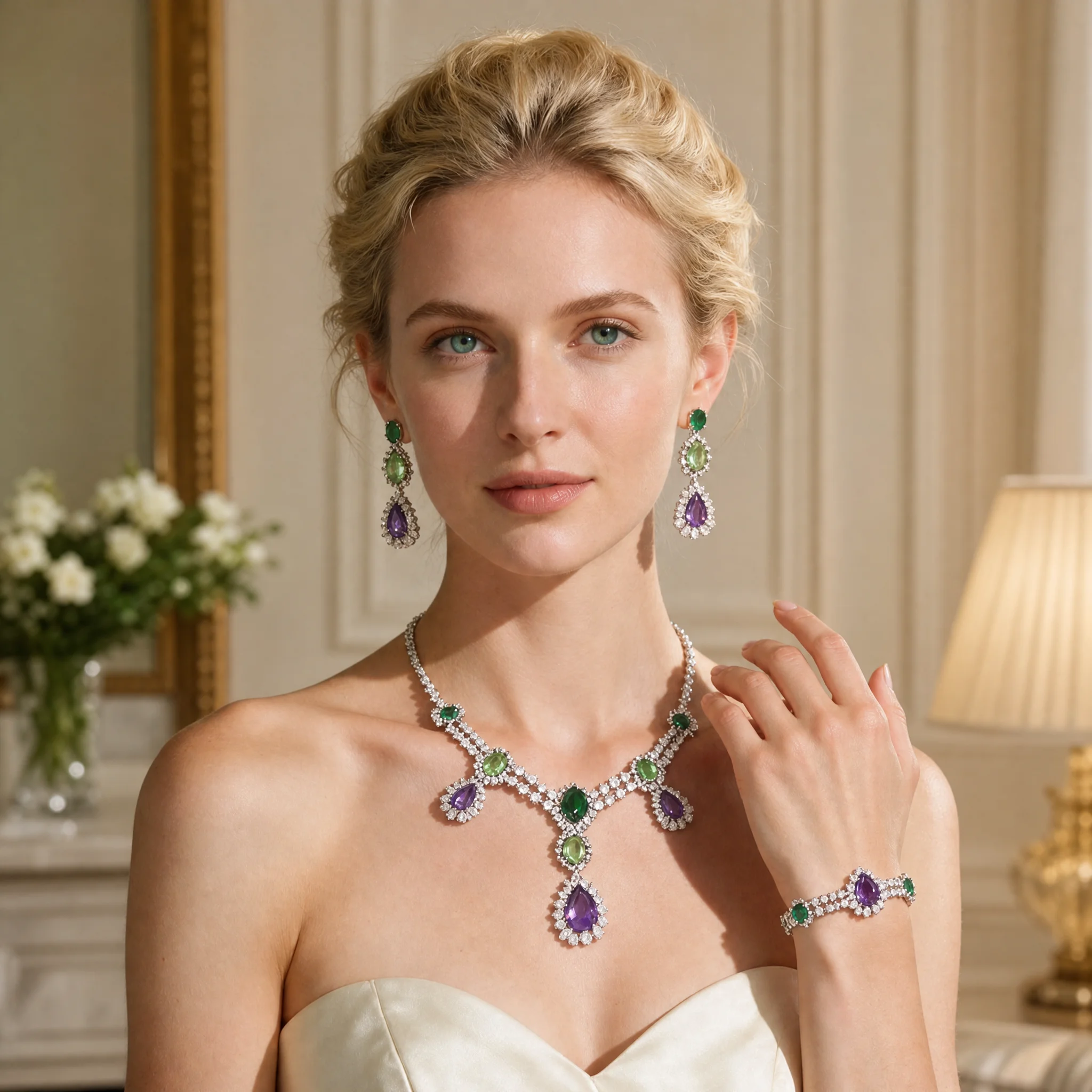 ensemble-collier-et-boucles-d'oreilles-pour-robe-de-mariee-pour-mariee-photographie-de-scene-hotesse-de-fete-ceremonie-evenement-reunion-de-fin-d'annee-en-alliage-vintage